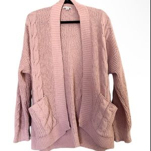 American Eagle Women's Dusty Pink Cardigan Sweater Size L